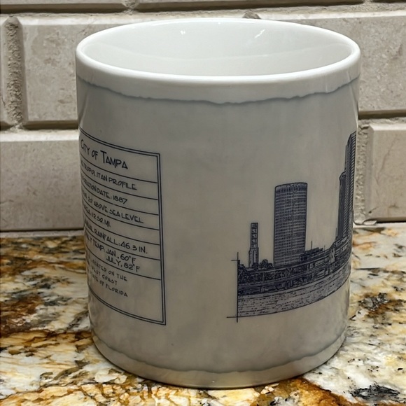2007 Starbucks Coffee Company City of Tampa Mug 18 fl oz Architecture Series - Picture 9 of 14